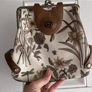 Gucci vintage PVC floral clutch 50s/60s