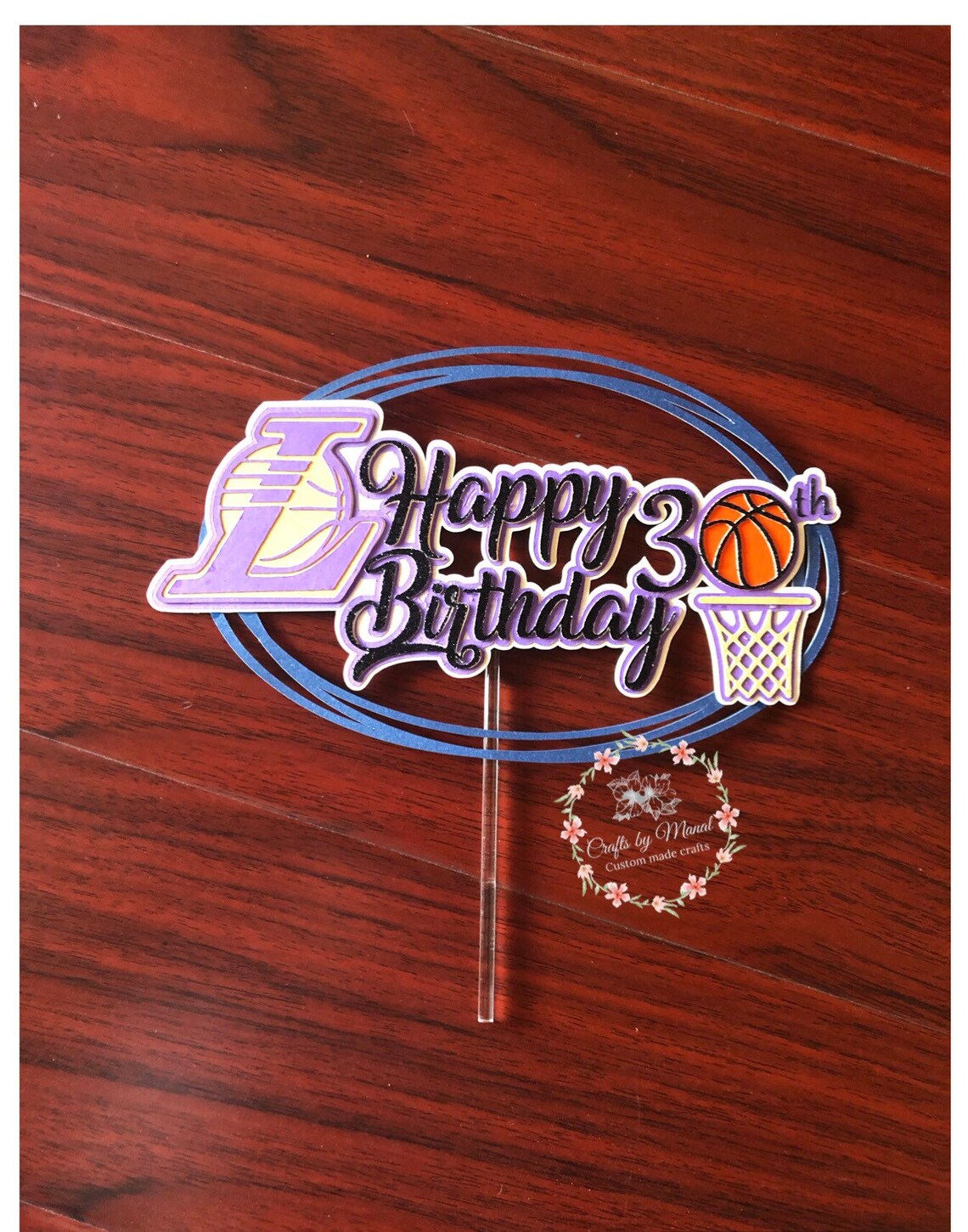 Lakers cake topper | Etsy