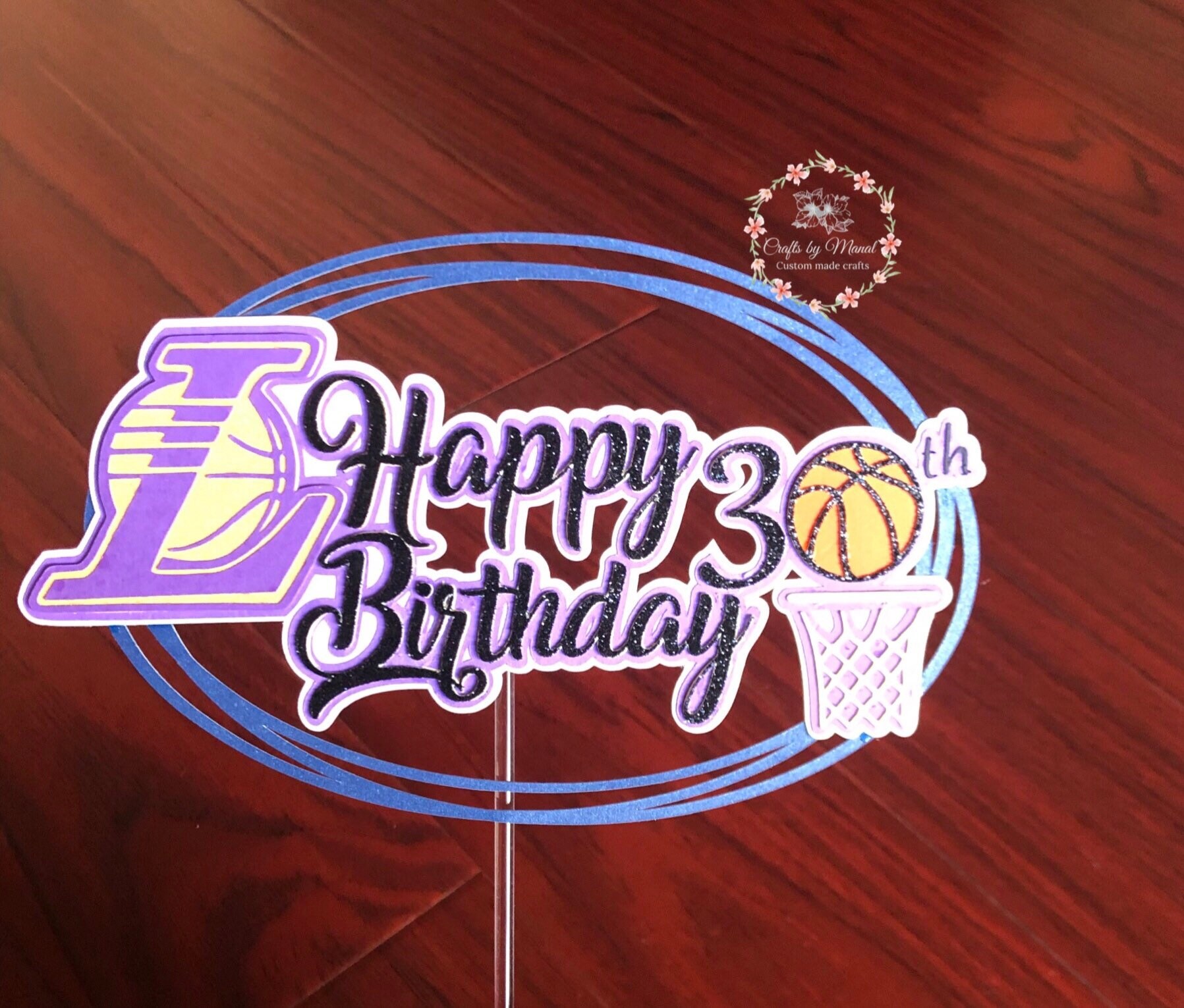 Lakers cake topper | Etsy