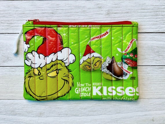 Hershey s Kisses Zipper Pouch Grinch Kisses Upcycled Candy Bag Etsy