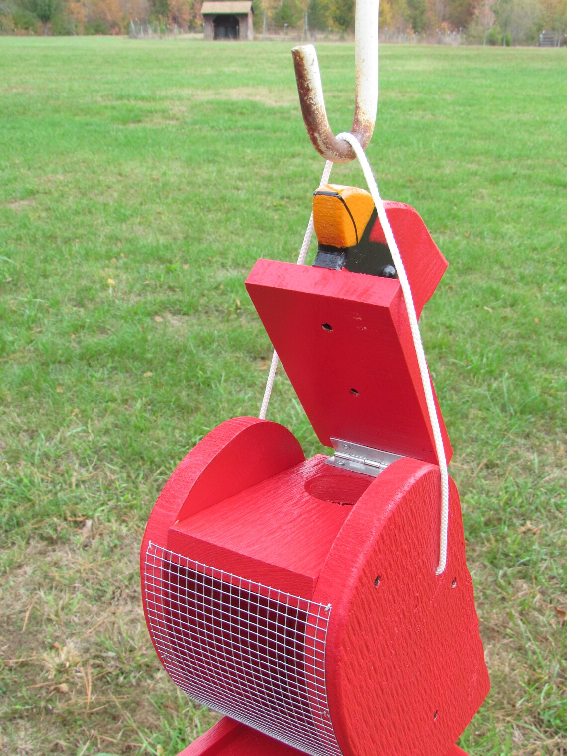 Amish Made Cardinal Bird FeederFREE SHIPPING Etsy