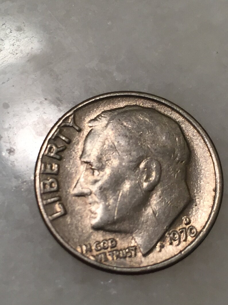 1970 D dime with error in in God We Trust Etsy