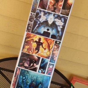 Spider-man custom skateboard art comic book collage