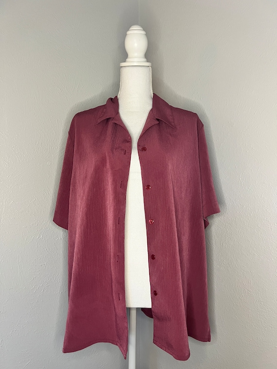 70s Vintage Allison Daley Purple Short Sleeve But… - image 3