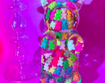 Giant Resin Gummy Bear, Gummy Bear Art, Dopamine Decor, Candy Resin Art, Pop Art Sculpture, Maximalist Decor, Fake Food Art, 3D Funky Decor
