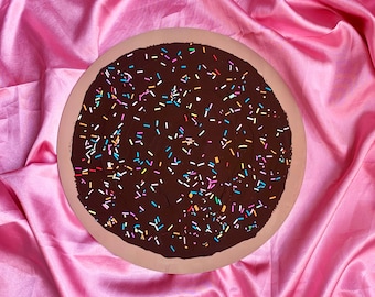 12 In, Cookie Wall Sculpture, Chocolate Sugar Cookie, Giant Fake Food Wall Art, Pop Art Sculpture, Dopamine Decor, Weird Art, Funky Decor