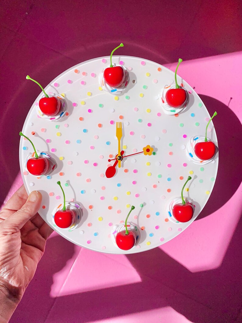 Fake Cake Wall Clock, Resin Food Art