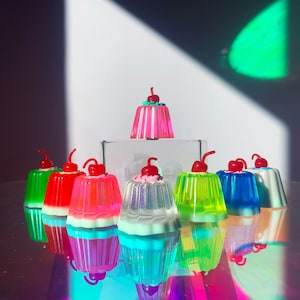 Kunstgelee-Kuchen-Kühlschrankmagnet Pop-Art-Küchendekoration süßer personalisierter Harz-Magnet kleiner Kirschen-Magnet Lebensmittel-Magnet Bild 7