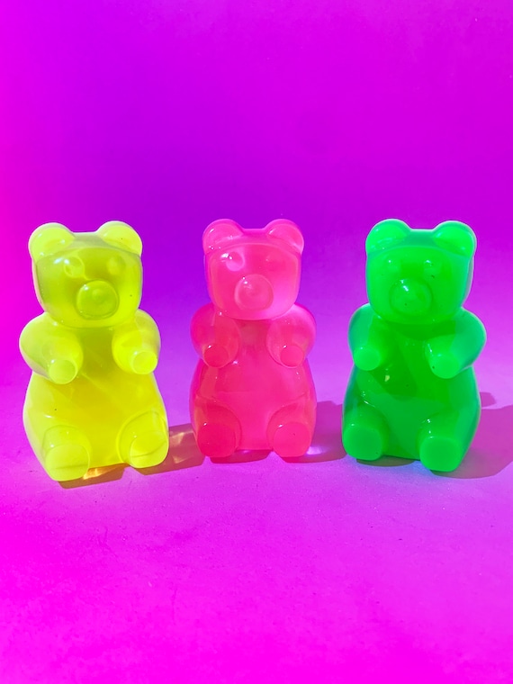 Gummy Bears Fridge Magnets Gummy Bear Decor Resin Pop Art Pink