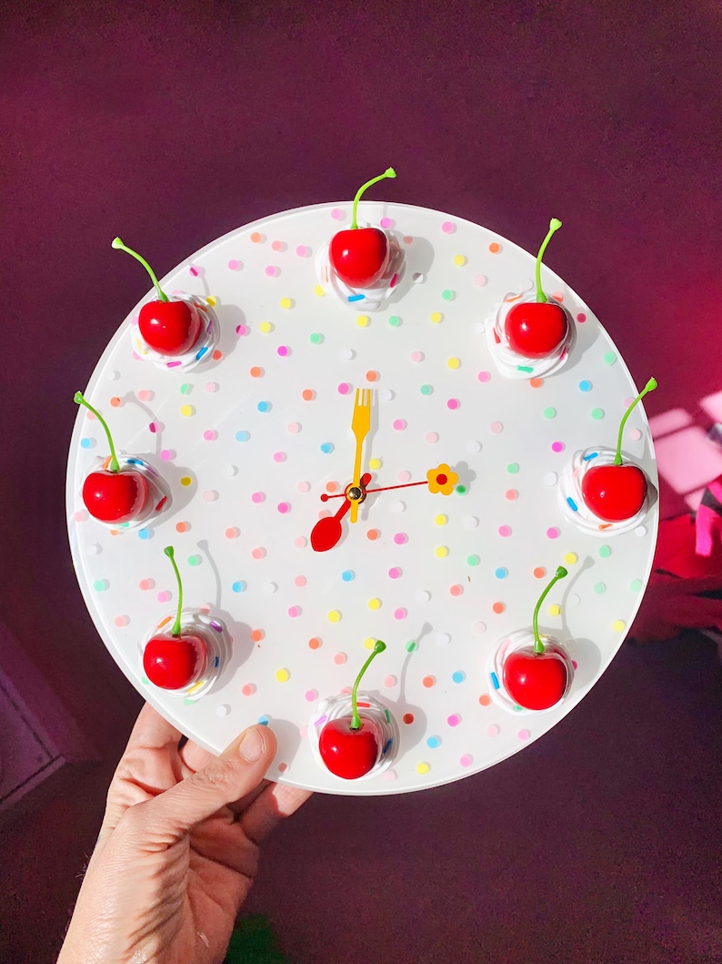 Fake Cake Wall Clock, Resin Food Art