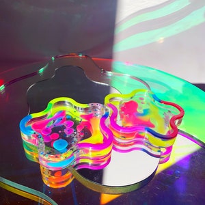 colorful resin coasters