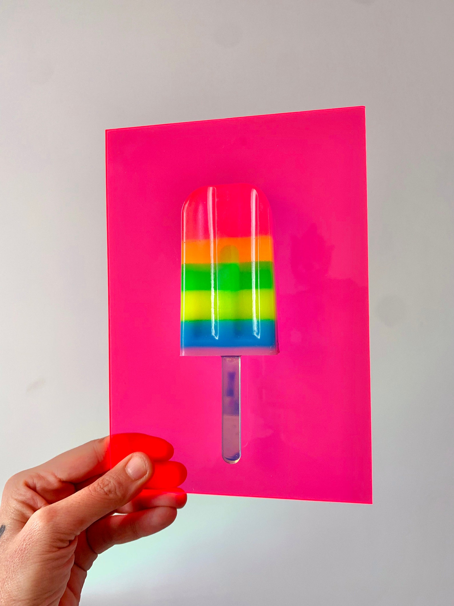 Neon Popsicle Wall Art Pop Art Candy Sculpture Ice Cream Etsy