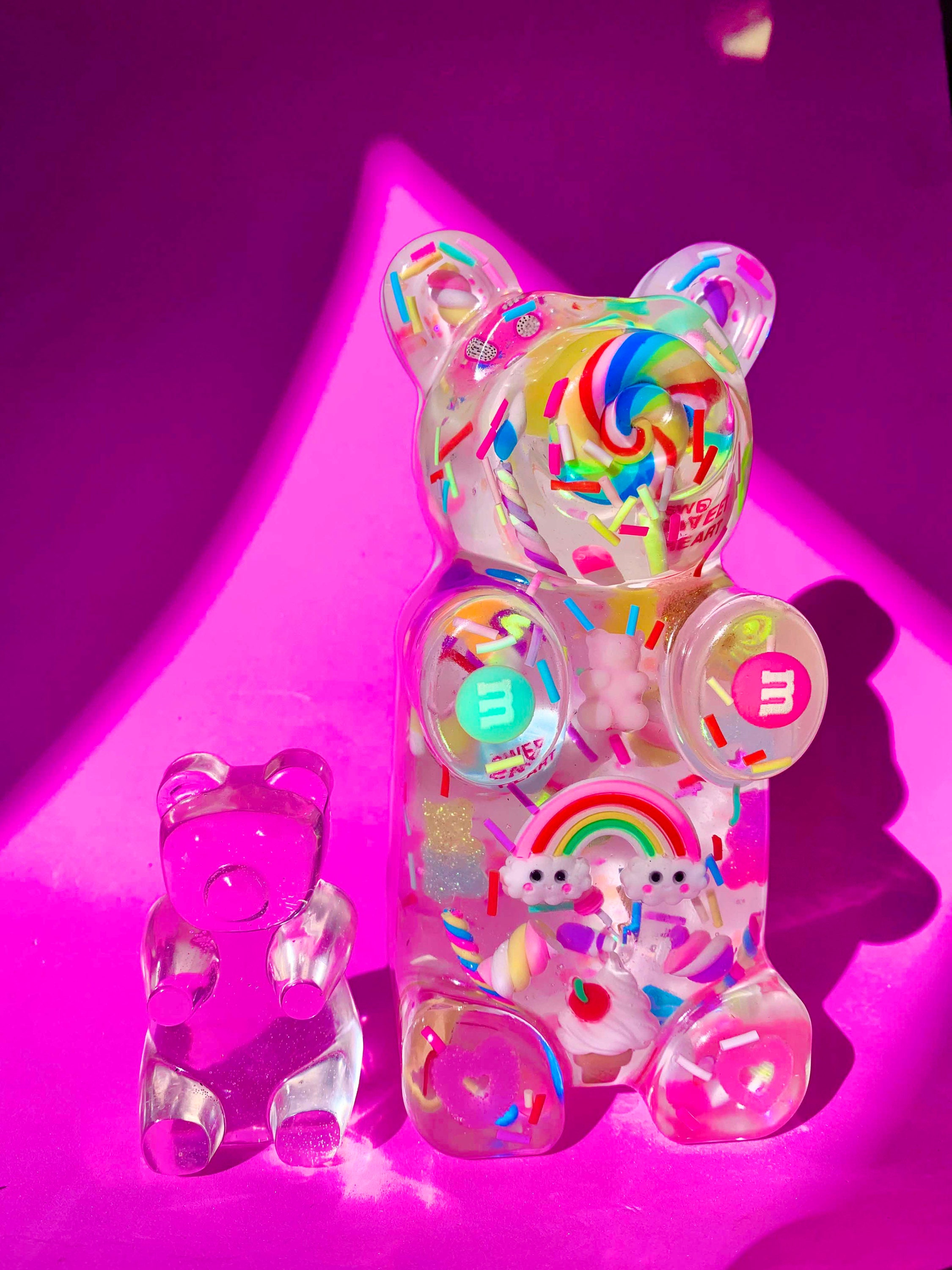 Buy Giant Resin Gummy Bear Large Pop Art Sculpture Pink Gummy Bear Clouds &  Sky Gummy Bear Resin Art Bear Candy Decor Funky Home Decor Online in India  