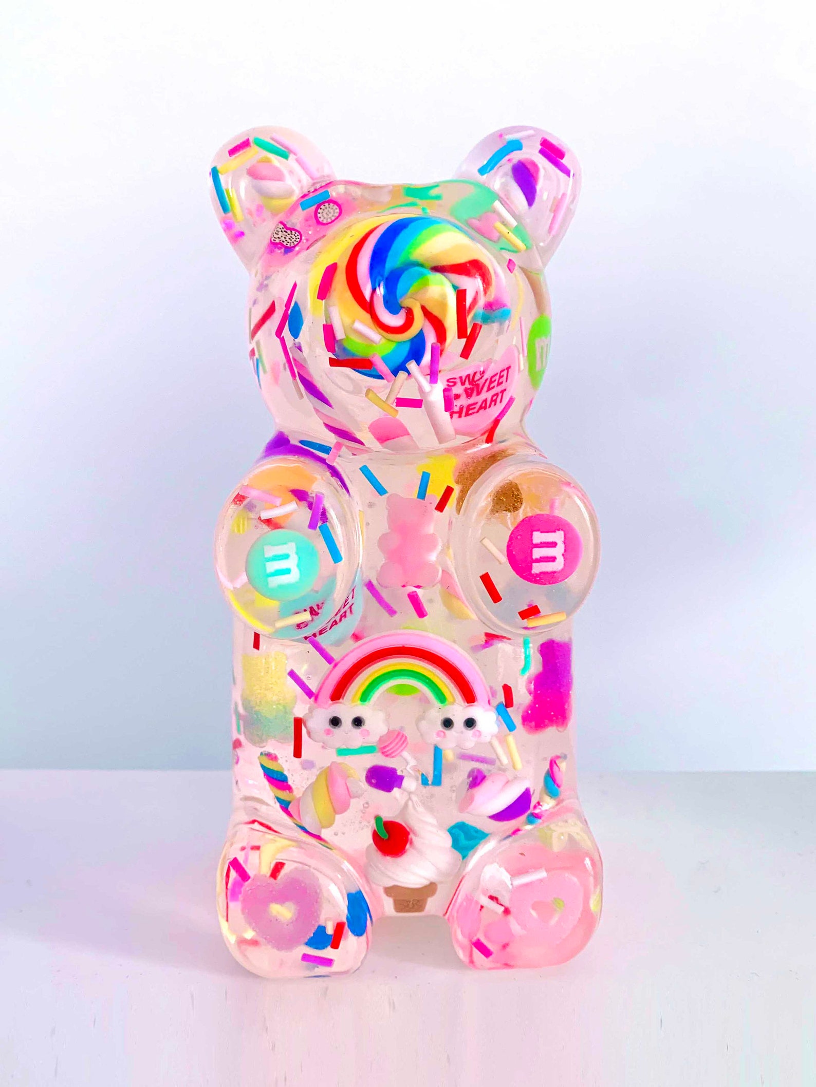 Giant Resin Gummy Bear With Candies Gummy Bear Art Large Etsy
