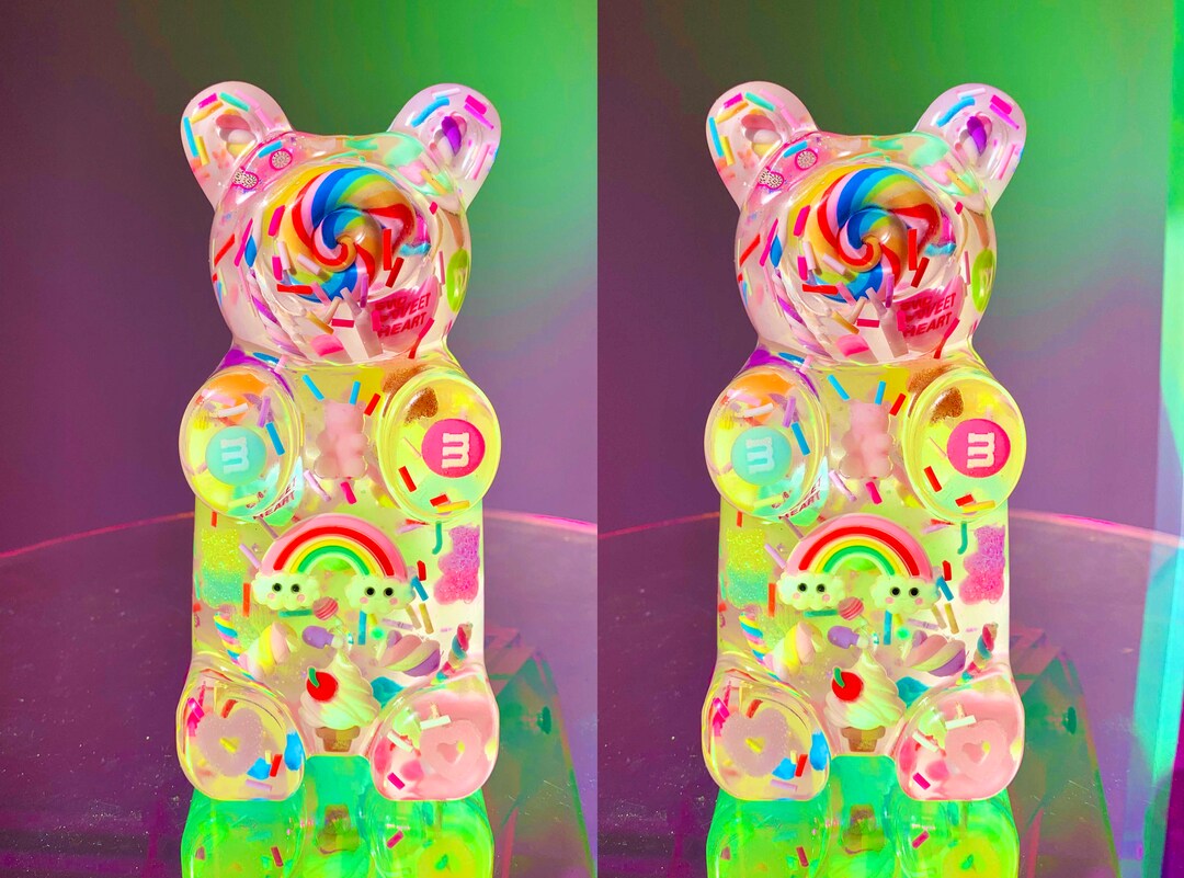 Giant Resin Gummy Bear With Candies Gummy Bear Art Large Etsy