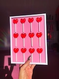Heart Lollipop Wall Art, Fake Food Decor, Pop Art Sculpture, Resin Candy Art, Dopamine Decor, 3D Wall Art, Funky Sculpture, Kitchen Decor product logo