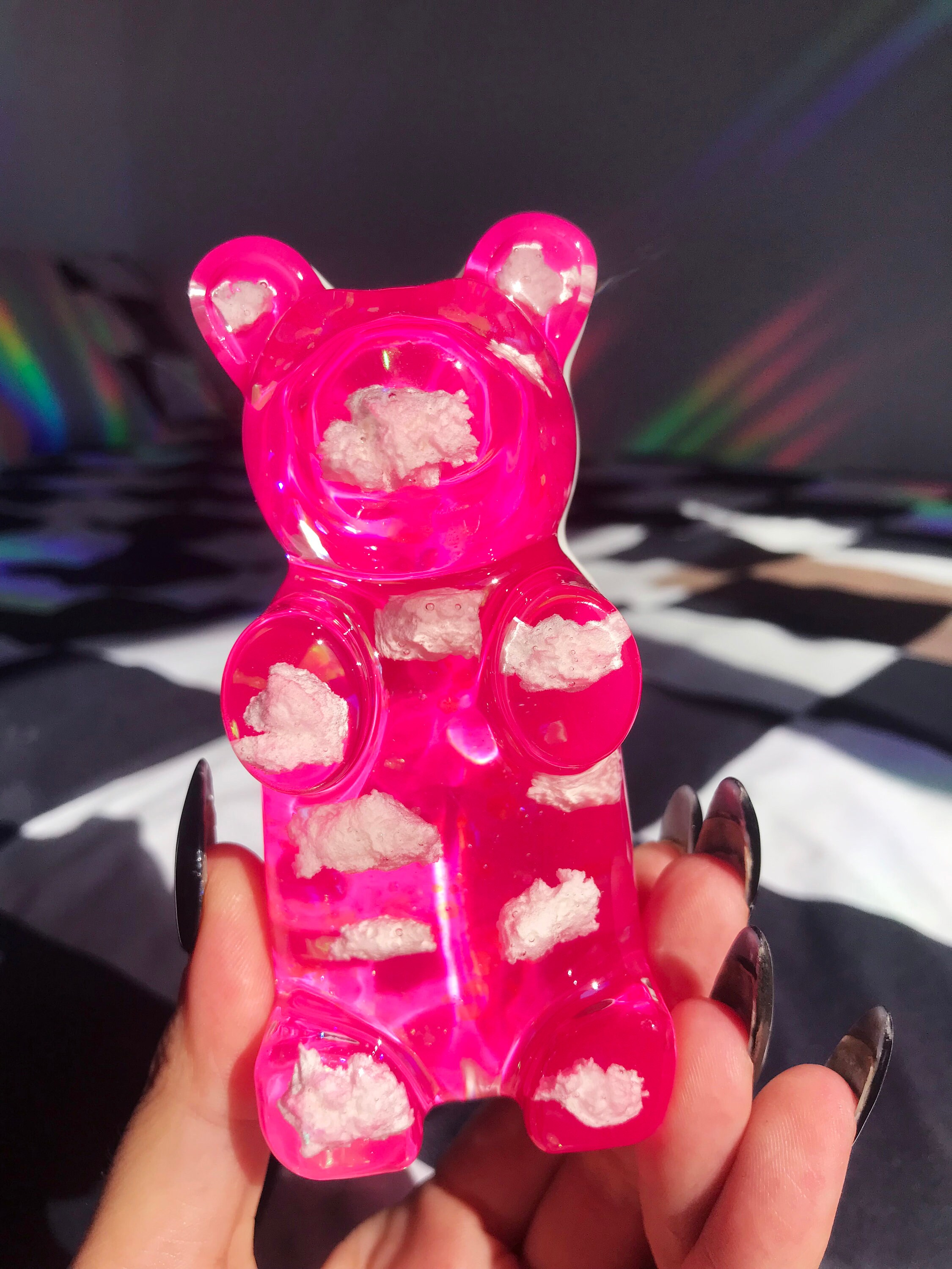 Giant Gummy Bear Resin Art Pop Art Chrome Sculpture Funky Gummy