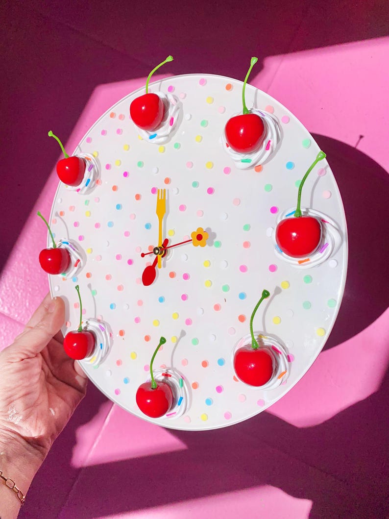 Fake Cake Wall Clock, Resin Food Art