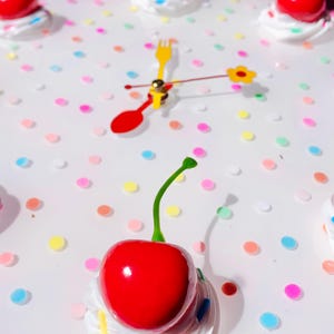 Fake Cake Wall Clock, Resin Food Art