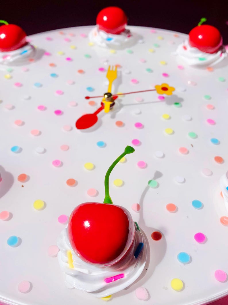 Fake Cake Wall Clock, Resin Food Art