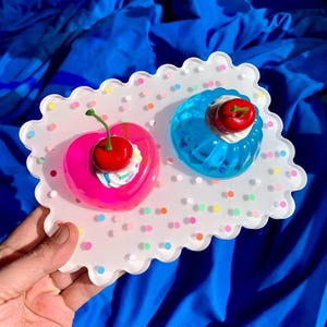 Jelly Cake Decor, Resin Fake Cake, Fake Food Wall Art, 3D Pop Art Sculpture, Dopamine Decor, Funky Sculpture, Candy Art, Kitchen Decor, Y2K
