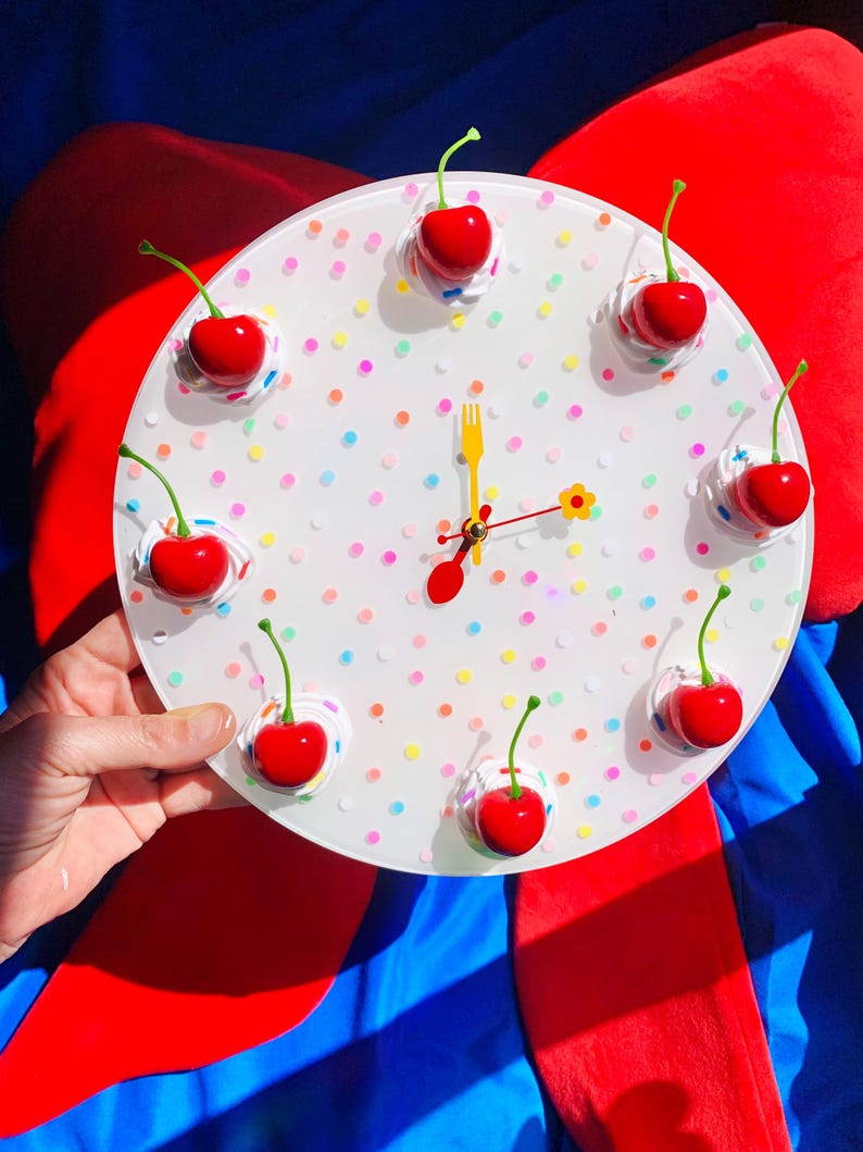 Fake Cake Wall Clock, Resin Food Art