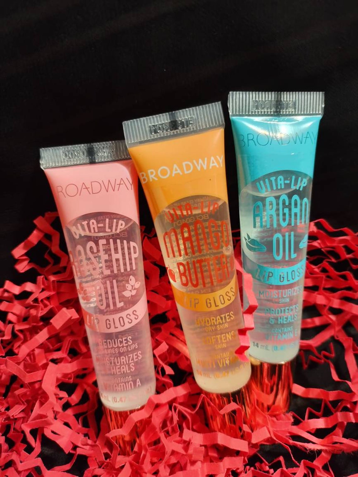 Broadway Variety Lip Gloss 3pc CoconutShea Butter Vitamin E Etsy