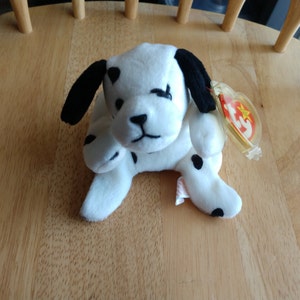 Dotty the Dalmation ~ 1996 Ty Beanie Baby ! Brand New w/ Heart Protector !!