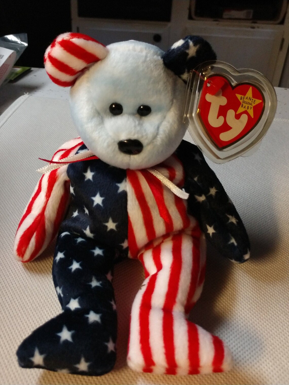 Spangle the Patriotic Bear blue 1999 Ty Beanie Baby Etsy