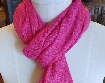 Hot Pink Scarf | 100% Soft Rayon I Colorful Scarf, Shawl, or Headwrap