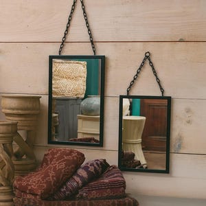 Rectangular Hanging Iron Mirror