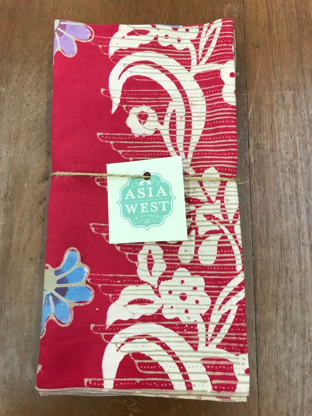 Set of 4 - Brown Hand Batik Printed Table Napkins (18 x 18 in) 01 main image 0