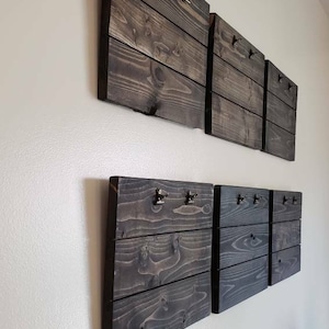 Shiplap Style Rustic Clip Frames, 8x10/5x7/4x6 Photo, Wall Decor, Display Board, Art, Farmhouse, Stained Real Wood, Sold Separately