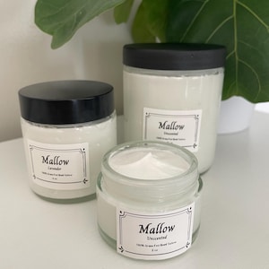 Whipped Tallow, Pure, Mallow, Face Cream, Moisturizer, Grass-Fed Beef Tallow, Organic, Unscented, Sold Separately