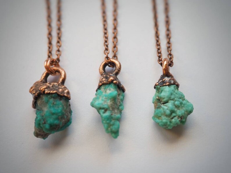 Irish Made Turquoise Turquoise Jewellery Copper Jewellery Boho Jewellery Rough Turquoise Raw Turquoise Turquoise Necklace