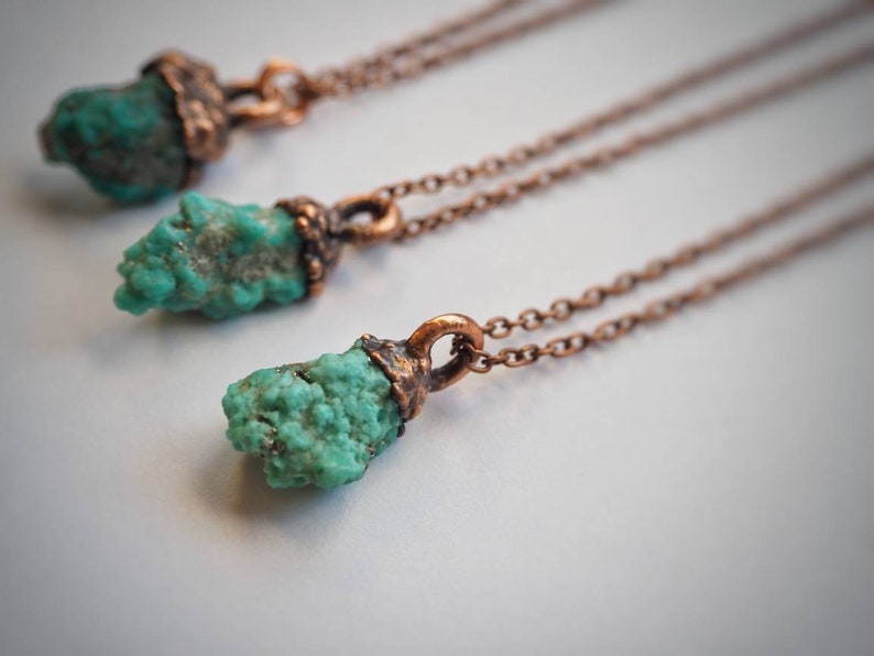 Irish Made Turquoise Turquoise Jewellery Copper Jewellery Boho Jewellery Rough Turquoise Raw Turquoise Turquoise Necklace