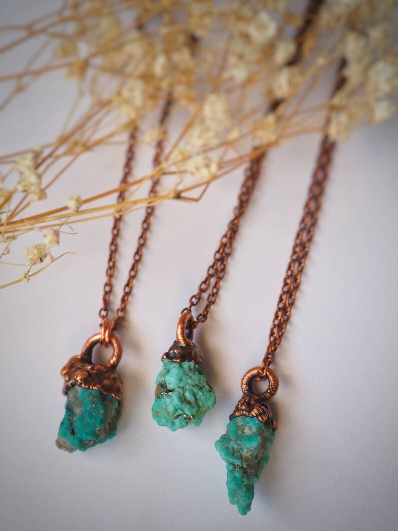 Irish Made Turquoise Turquoise Jewellery Copper Jewellery Boho Jewellery Rough Turquoise Raw Turquoise Turquoise Necklace
