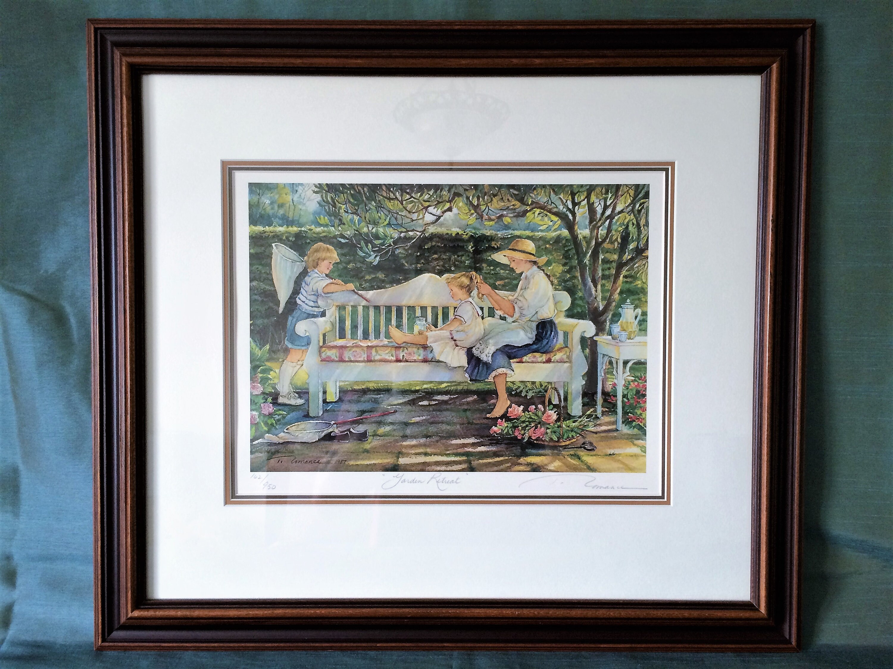Vintage 1980's Framed Fine Art Print by Trisha Romance Etsy