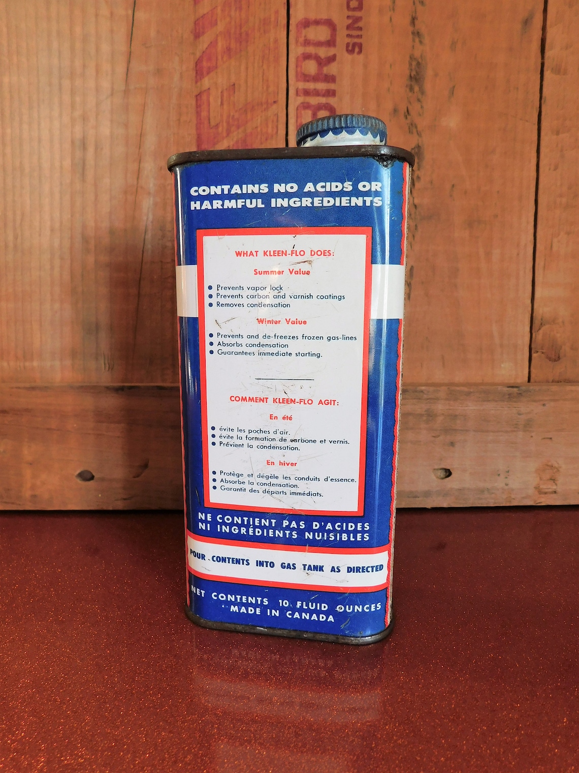 Vintage KLEENFLO Motor GasLine AntiFreeze Can 10 Ounces Etsy