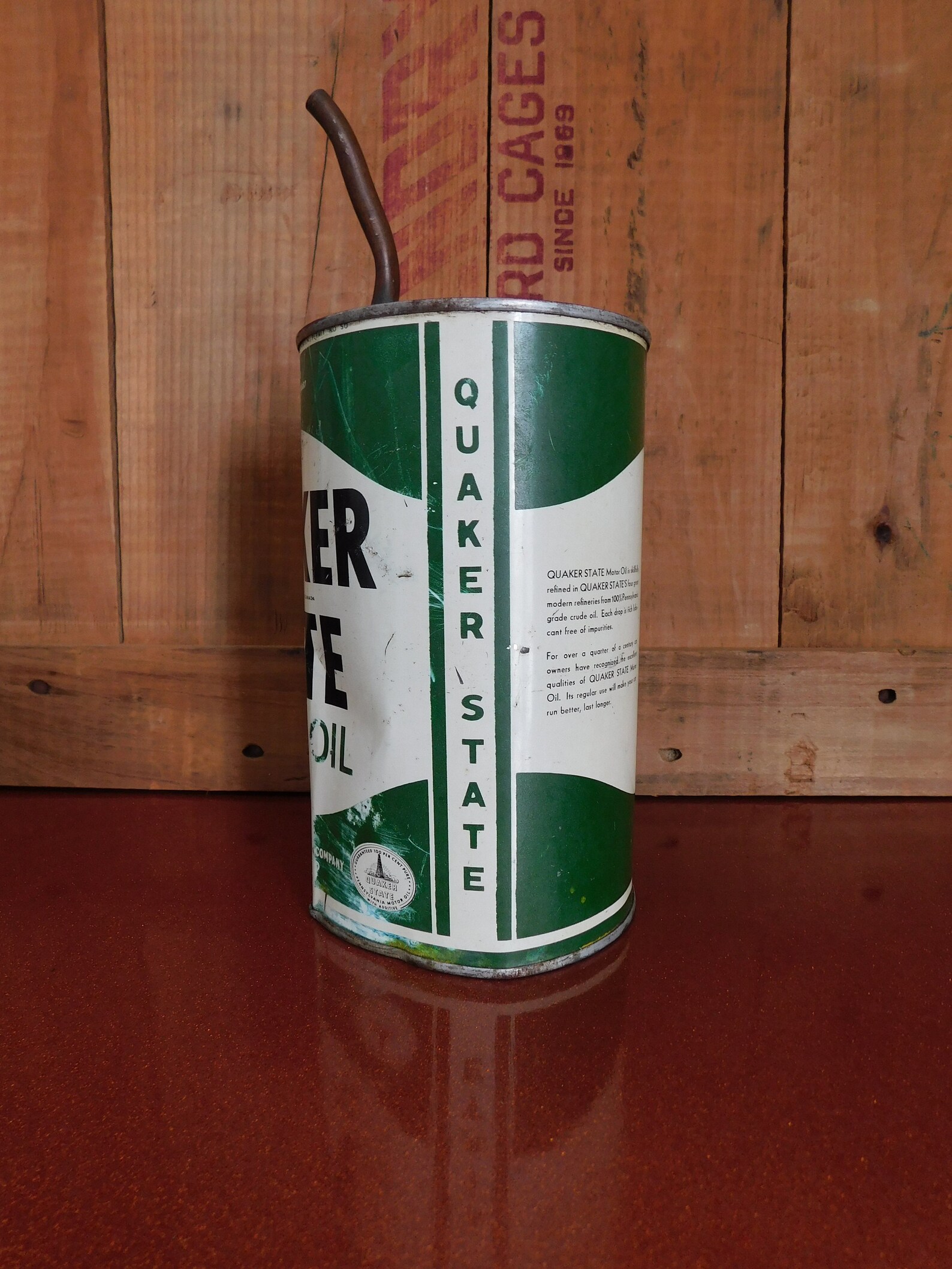 Vintage Quaker State MOTOR OIL One Imperial Quart Can Tin Etsy