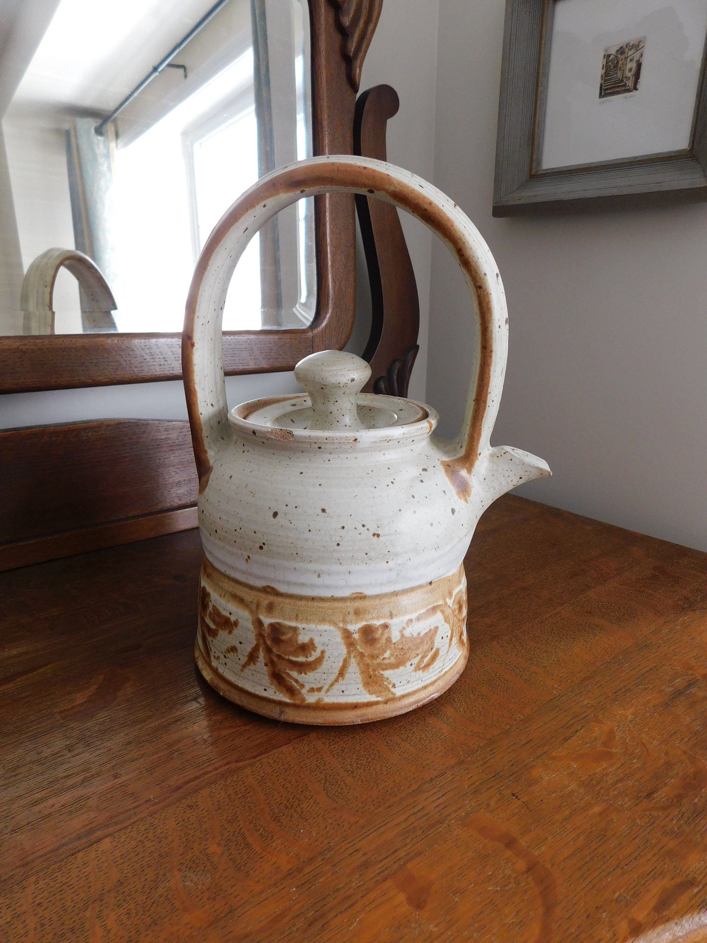 Canadian Studio Art Pottery by Donn Zver Teapot and Lid Etsy
