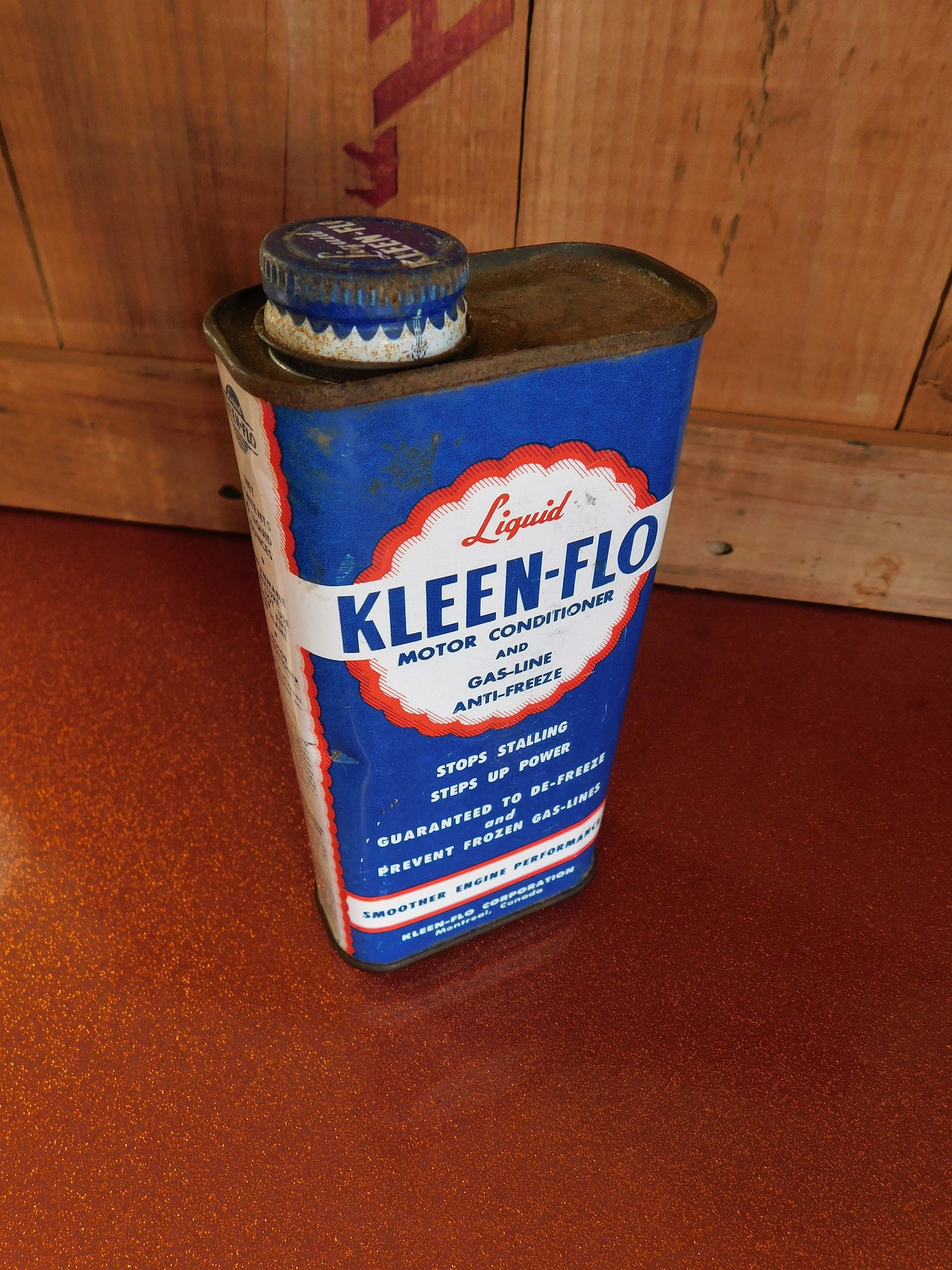 Vintage KLEENFLO Motor GasLine AntiFreeze Can 10 Ounces Etsy