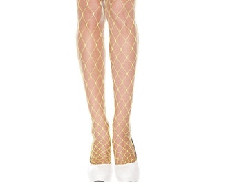 yellow fishnets tights
