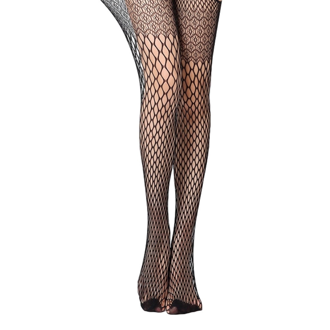 Tights Black fishnet stockings with 
