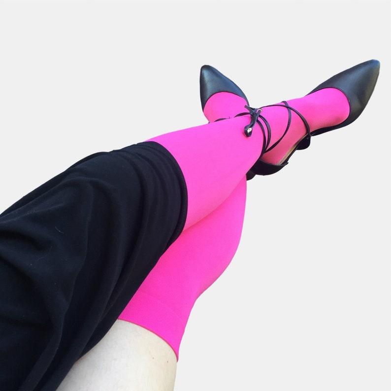 Hot Pink Thigh High Stockings Over The Knee Stocking Socks