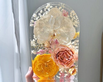 Custom Arch Wedding Bouquet Preservation, Resin Flower Preservation, Wedding Keepsake Art, Bridal Gift, Preserved Flowers in Resin Arch