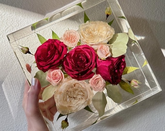 Aufbewahrungsblock für Brautsträuße, individuelle Erinnerungsstücke zur Blumenaufbewahrung, Brautstrauß-Display aus Harz, Aufbewahrung von Brautsträußen