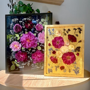 Preserved Flowers Wall Art, Wedding Bouquet Preservation, Flower Preservation Art, Pressed Flower Frames Wedding Gifts, Flowers in Resin Art