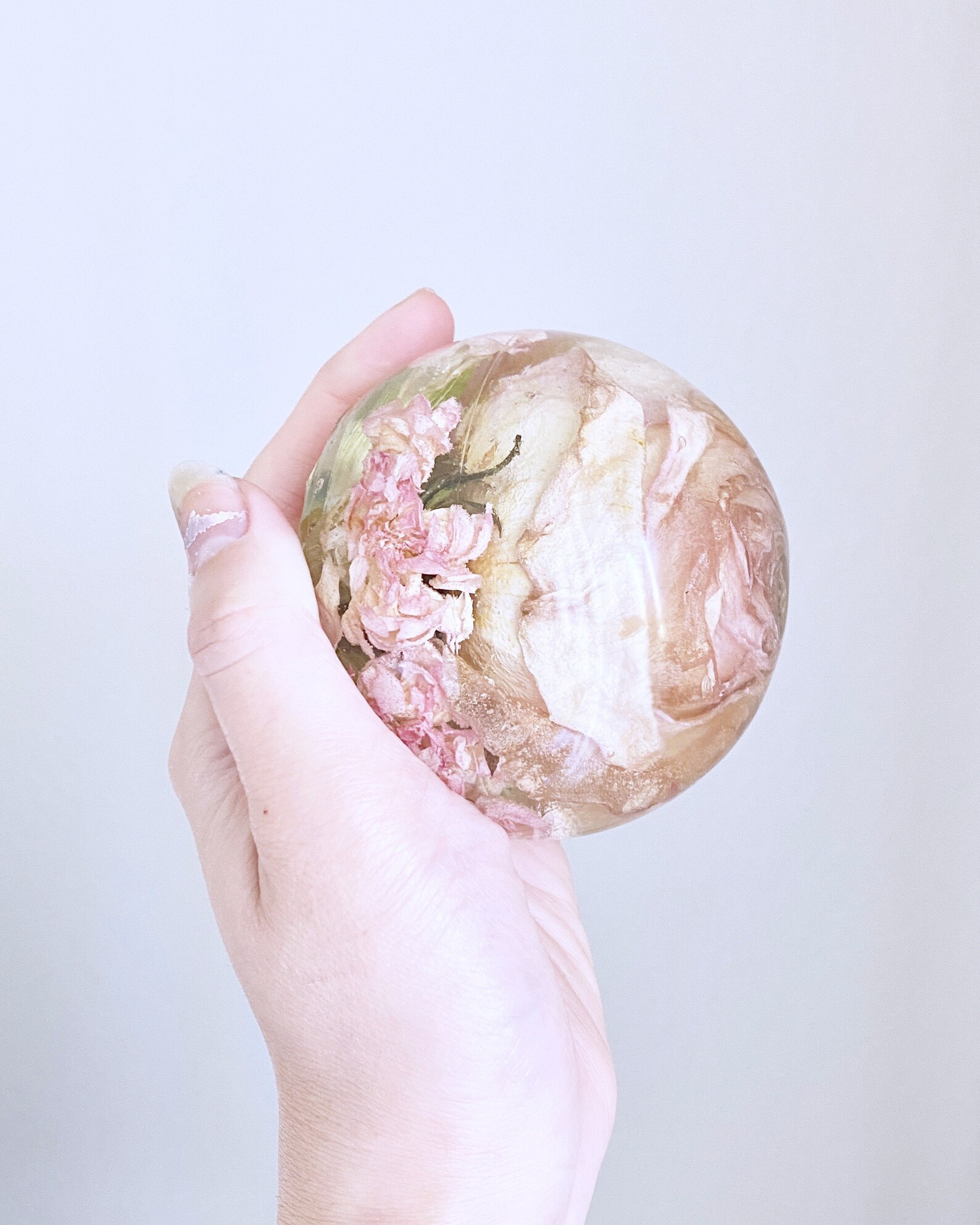 Custom Flower Preservation Sphere Resin Flower Preservation Etsy