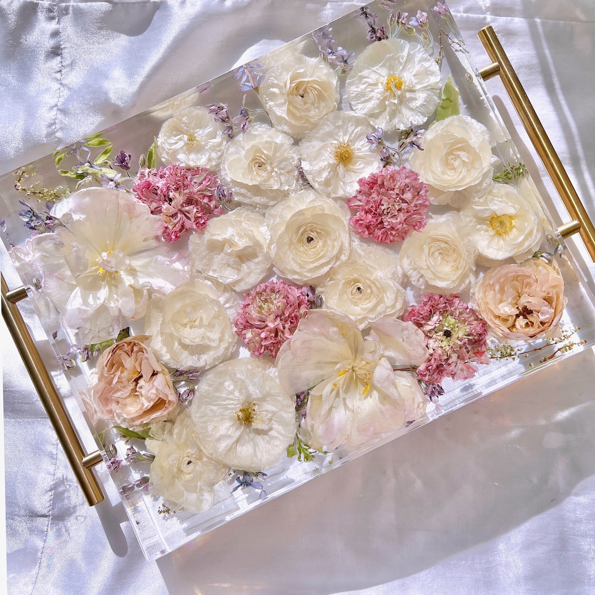 Bridal Bouquet Preservation | Resin Floral Serving Tray - Etsy